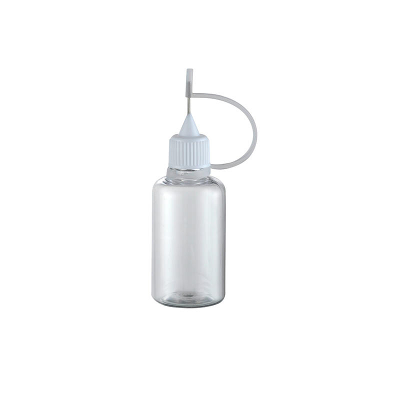 Pet03 20ml Factory Plastic Pet Dispenser Packaging Water E-Juice Needle Cap Bottles for Essential Oil Sample