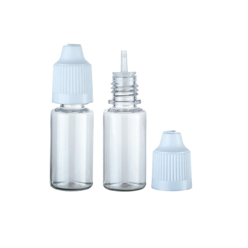 10ml Pet Water Cosmetic Dropper Spray E-Juice Packaging Bottle with Tamperptoof Screw Cap
