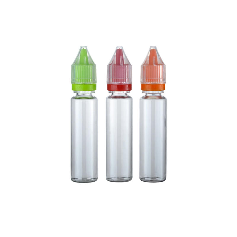 Pet04 P30ml Factory Plastic Pet Dispenser Packaging Water E-Juice Screw Tamperproof Cap Storage Bottles for Essential Oil Sample